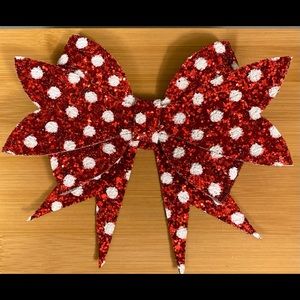 Large Red polka dot Hair Bow